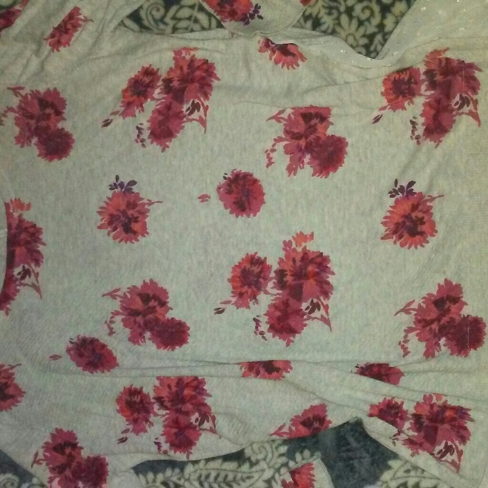 Lucky Brand Floral Layered Sweatshirt